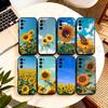 Beautiful Sunflower  Phone Case Black Silicone Soft For Samsung S25,S24,S21,S22,S23,S30,Ultra,S20,Plus,Fe,Lite