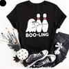 Funny Boo-Ling Ghost Bowling Pun Halloween T-Shirt Xmas Gifts Tee Scary Joke Tee