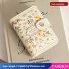 Flower Oil Painting Card Bag, Female Access Control Card, Retro Wind Multi-card Bank Card Certificate, Large-capacity Card Bag