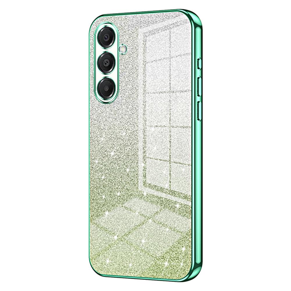 Etui na Samsung Galaxy A17 5G, galwanizowane, z gradientem, brokatowe, TPU, pokrowiec na telefon