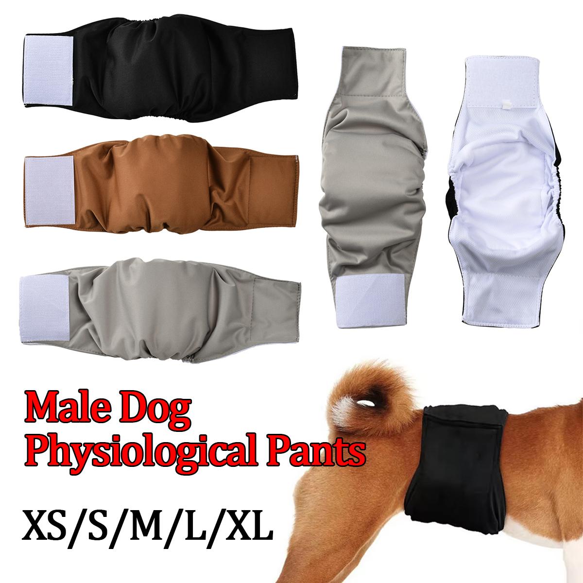 

Washable Male Dog Diaper Reusable Pet Sanitary Panties Waterproof Leakproof Physiological Pants for Large Medium Small Dogs Yorkies Labrodor XS чорний