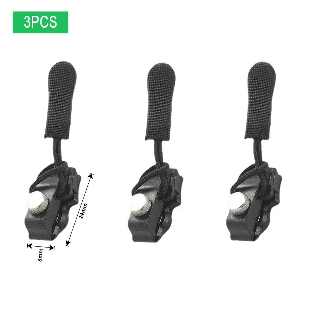 Neues 3 Größen Reißverschluss Reparaturset DIY Ersatz Schlechter Schnallen Reißverschlusskopf Abnehmbarer Metall Sofort Reißverschlussanhänger