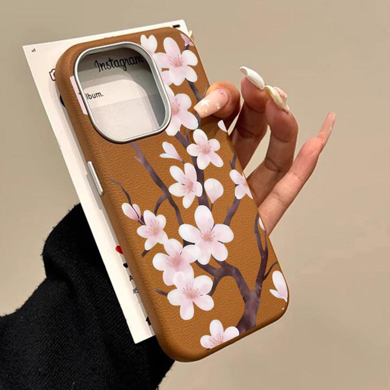 Litschi-Muster Handyhülle Für iPhone 11 12 13 14 15 16 17 Pro Max XS XR X 7 8 Plus 16E Air Mit Blumenmuster Weiche Silikonhülle