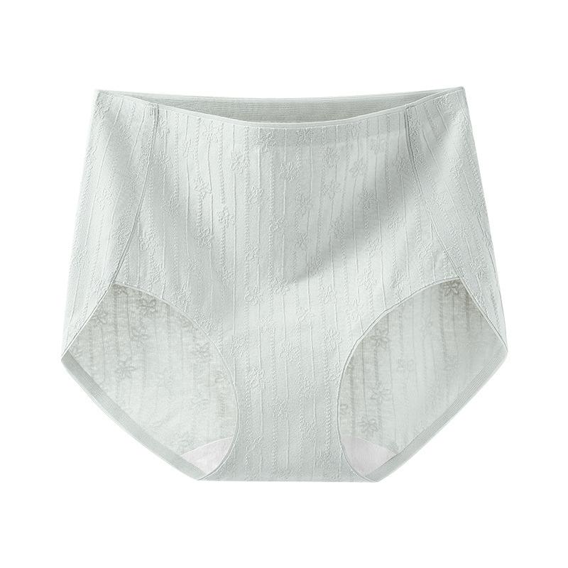 Plus Size Women's New Note Jacquard Pure Cotton Non Scratch Extended Crotch High Waist Triangle Briefs