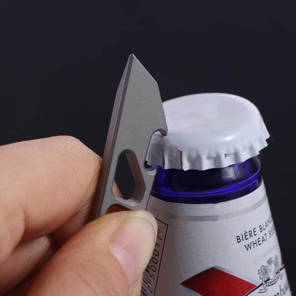 Easy To Use 55mm Mini Pry Bar TC4 Titanium Alloy Portable Bottle Opener Multipurpose Durable Keychain Pendant Open Delivery Tool