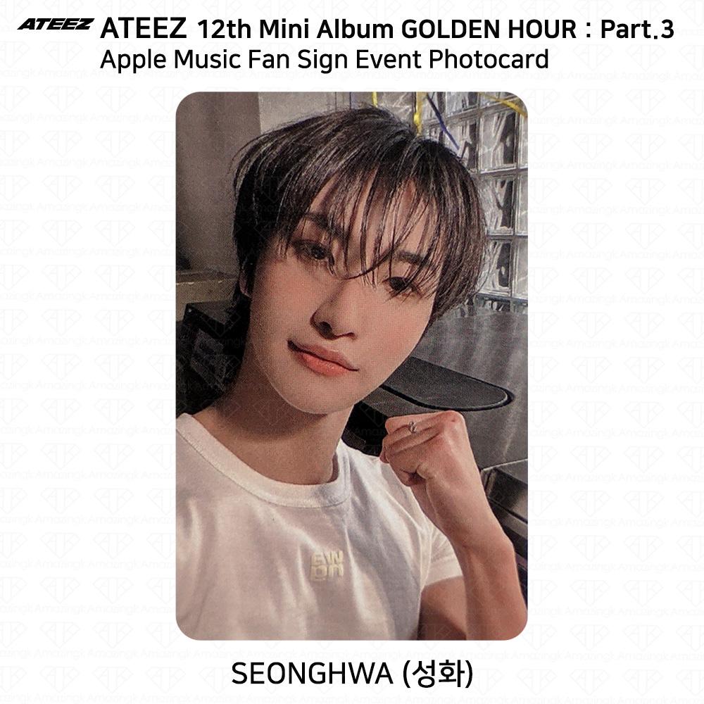 ATEEZ Le 12ème Mini Golden Hour Part.3 Applemusic Événement de Signature de Fans Photocard KPOP