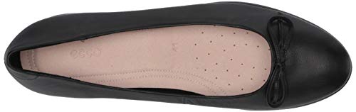 ECCO Touch Ballerina 2.0 Echtes Leder Damen Ballerina Pumps, Schwarz, Größe 24.0 cm, 3E
