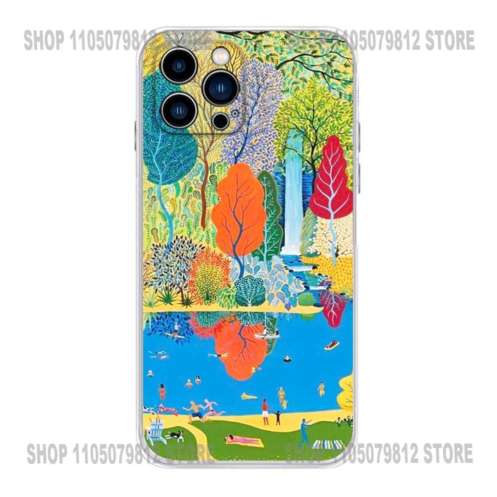 D-David Hockney Paintings Phone Case For iPhone 16,Pro,15,ProMax,14,Plus,13,12,11,Pro,16,E IPhone Air,17,Drop Protection Cover
