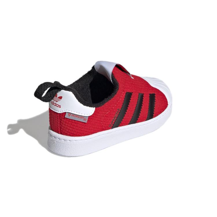 adidas Originals SUPERSTAR 360 Fleece Lined Breathable Low Top Skateboard Shoes Red Infant And Toddler FX4869