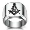 316L Stainless Steel Masonic Ring for Men, Master Masonic Signet Ring, Free Mason Ring Jewelry
