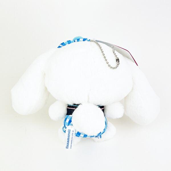 Sanrio Cinnamoroll Gingham Denim Mascot Plush Toy Cinnamon