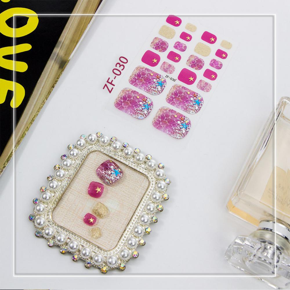 Three-dimensional Toenail Sticker 3D Imitation Drill Toenail Nail Patch Waterproof and Long-lasting Whitening Toenail Sticker Full Sticker