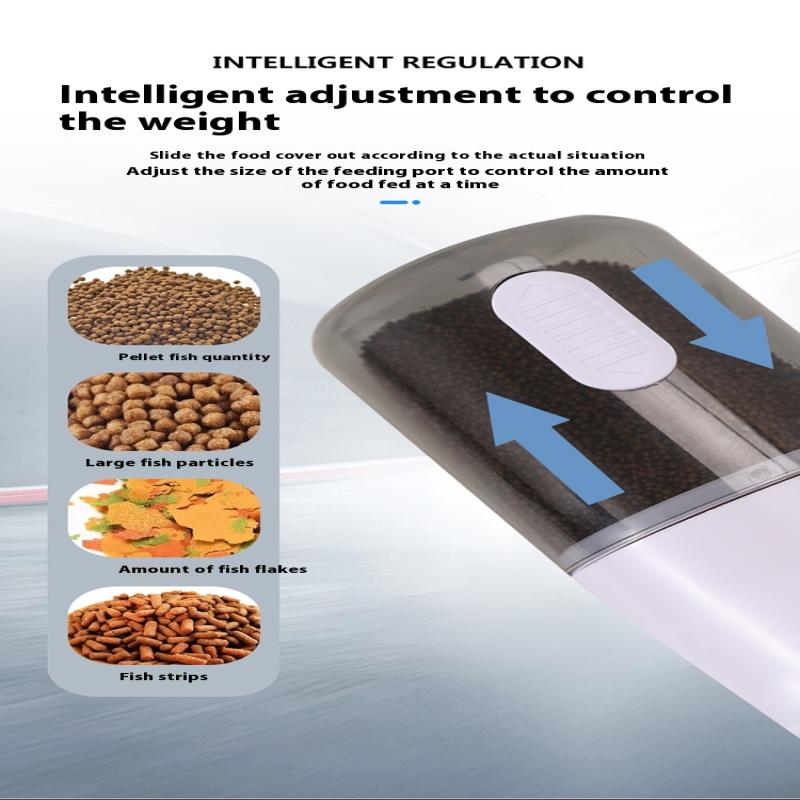 Automatic Fish Tank Feeder Adjustable Fish Food Dispenser Large Capacity Aquarium 3 Gear Fish Feeder Smart Timer Large Capacity