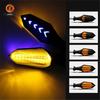 Universal Motorcycle LED Turn Signal Lamp Two Side Sequential Flowing Flash Indicator Lights Amber Running