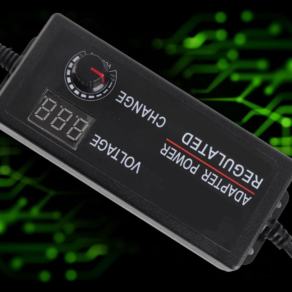 2.5A 72W DC 9V 24V Adjustable Power Adapter Voltage Display Speed Controller