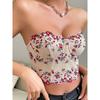 Sexy Short Umbical Strapless Dress Sexy Slim Fit Short Hollow Out Navel Tube Top
