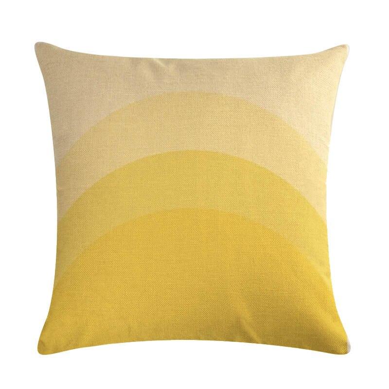 yellow gray pillows