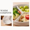 Round Divided Food Tray White Ceramic Salad Plate Grid-shaped Dinner Plate  Coffee Shop Decor