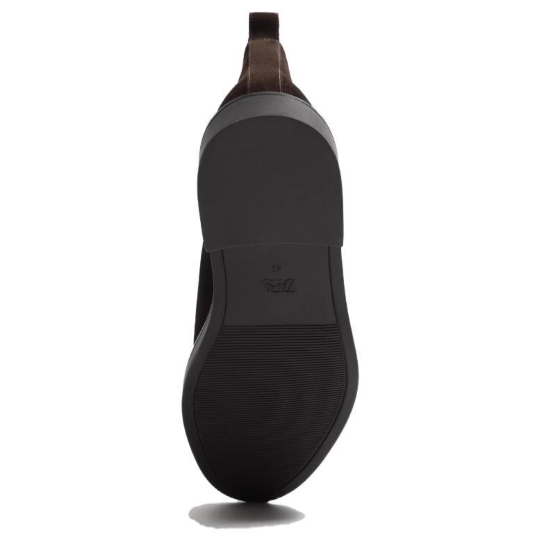 Zara Elegant Minimalist Short Chelsea Boots Men boots Brown 12018520-35