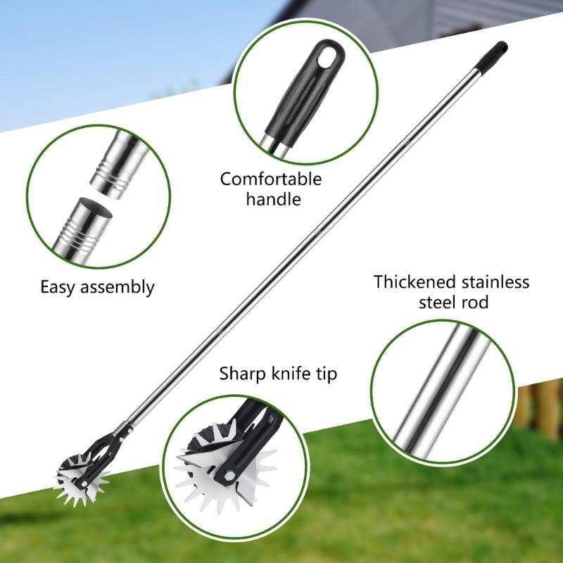 Strong Manual Lawn Edger With Wheels For Simple Grass Edge Maintenance In Gardens