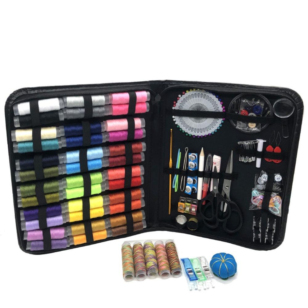 Set Kit Cucito Casa Viaggio Fai da Te Strumenti Cucito Portatili Scatola Cucito Multifunzione per Casa