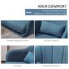 Swivel Linen Fabric Accent Chair for Living Room Contemporary Vanity Armchair with Adjustable Height Thick Cushion Lumbar Support Armrest for Bedroom
