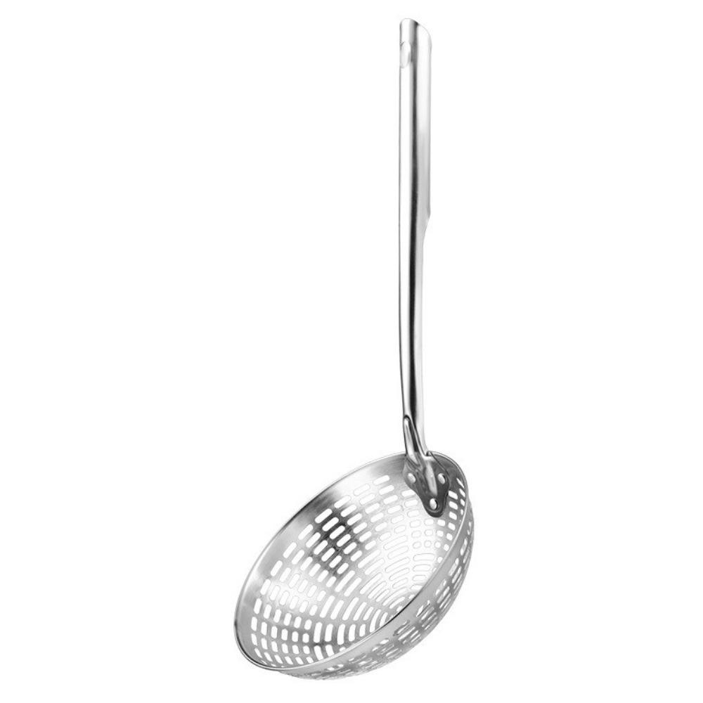 

Heat-Resistant Stainless Steel Colander Heavy Duty Food Sieve Long Handle Skimmer Kitchen Tool 16.14x6.50 in серебряный