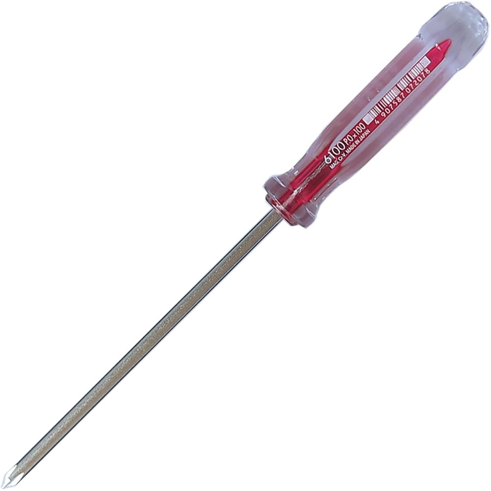 VESSEL Crystaline Screwdriver (Thin Shank) +0×100 6100