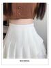 High-Waist A-Line Mesh Pleated Skirt: Women's Summer/Spring 2024 Short Skirt Pants