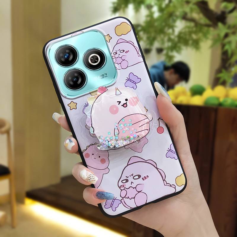 Ochrona Obiektywu Telefonu Brokatowe Etui na Telefon Dla ZTE Blade A75 4G/Z2359 Odporne na Zabrudzenia Silikonowe o Fakturze Skóry Prostota Trwałe