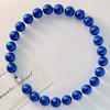 16Mm Vintage Haute Couture Large Grain Ink Blue Bottom Peacock Blue Faux Crystal Pearl Necklace Collarbone Chain