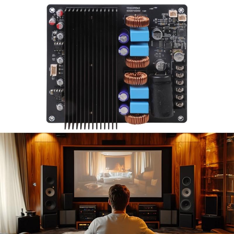 Hochleistungs-TPA3255 Klasse-D-Verstärkerplatine 600W Doppelkern Super geringe Leerlaufleistung Geringer Stromverbrauch für Zuhause