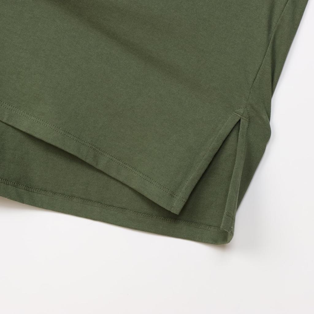 Cotton Dress with USA Script Long-sleeved, Crew-neck, 100% Logo, CW-W401-655-L