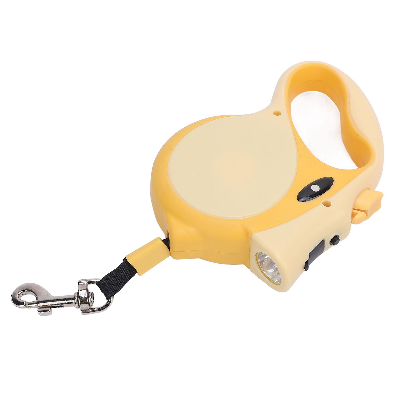 Laisse pour chien rétractable Poignée confortable Automatique télescopique Bande de traction pour chien avec lampe de poche pour chiens de petite et moyenne taille