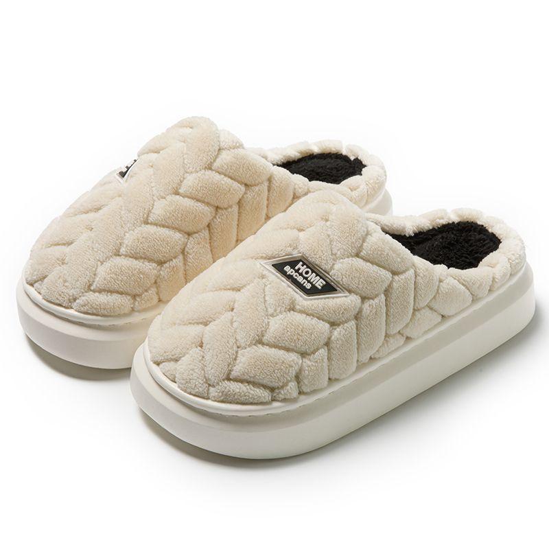 Middle-aged people's non-slip thick-soled cotton slippers 2025 household winter indoor home warmth lock temperature can be super comfortable