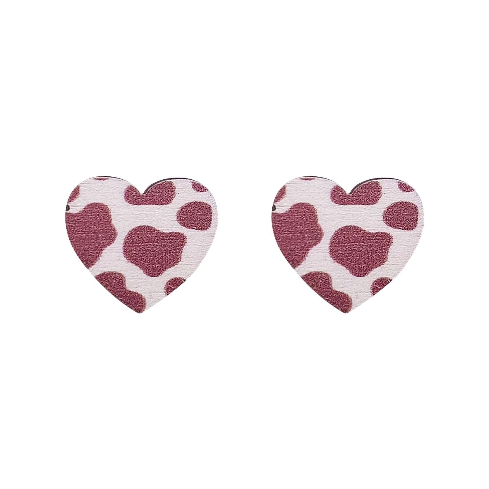 

Heart Shape Wooden Stud Earrings Lightweight Durable Material Hypoallergenic Design Suitable for Daily Wear and Special Occasions One Size
