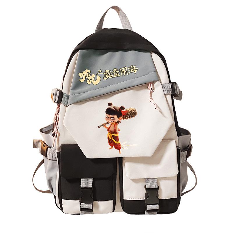 Child Causing The Sea Cartoon Lightweight Primary And Secondary School Student Schoolbag Large Capacity Junior High School Student Backpack