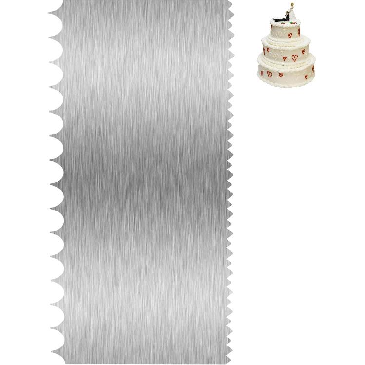 Cake Scraper Smoother Cake Decorating Supplies Kit 8.6 Inch Metal Bench Scraper for Baking Buttercream Smoother Stainless Steel Frosting Cake Comb