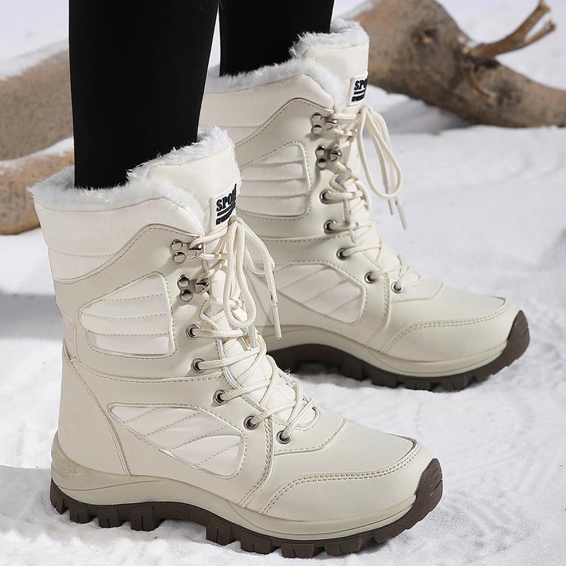 Stivali da Neve Invernali da Donna Stivaletti Impermeabili Alti Stivali da Neve Caldi Spessi da Donna per Escursioni Stivali da Neve all'Aperto Scarpe in Cotone Sneakers