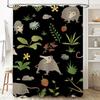 Nature-inspired shower curtain featuring playful animals waterproof bathroom decor for your home