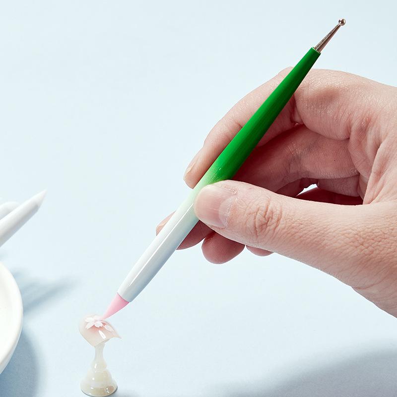 Nail Art Drill & Carving Pen Set with Silicone Tips