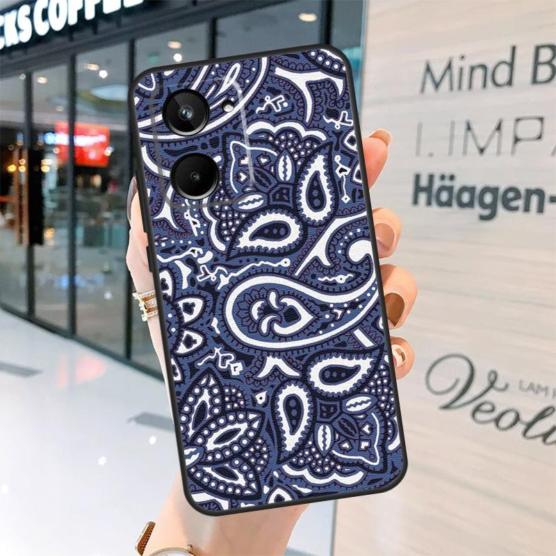 

Blue Bandana Paisley Case For Realme 15 Pro 14 13 11 12 Pro Plus GT7 GT6 C55 C51 C53 C35 C33 C61 C65 C67 C71 C75 Realme 10 4G