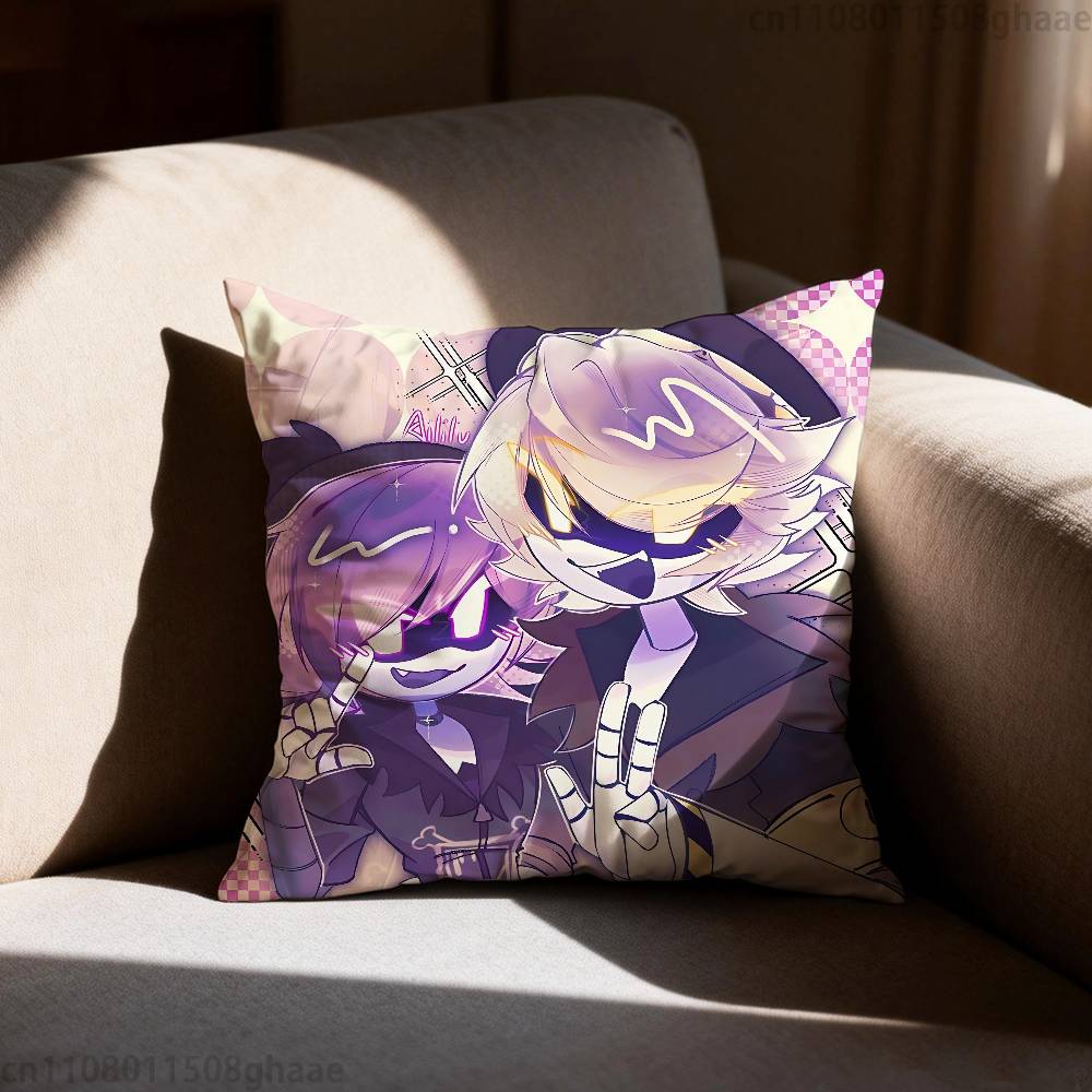 Murder Drones Pillow Case Square DoubleSided Printing Short Plush Sofa Cushion Cover Bedroom Bedside Pillow