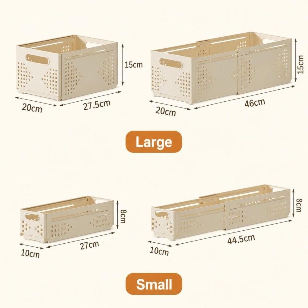Space Saving Cabinet Storage Box Plastic Expandable Organizer Durable Retractable Storage Box Home