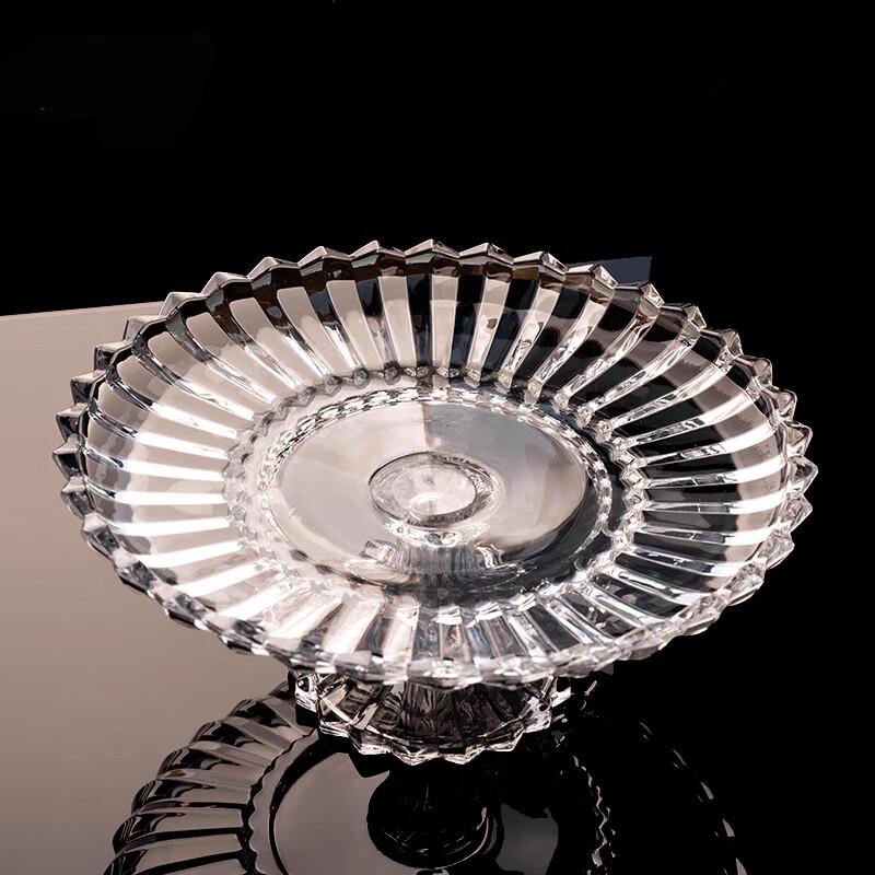 Flavinmci High-Footed Crystal Glass Fruit Plate
