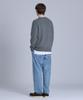 BASIC HOUSE Cable Round Neck Knit Melange Grey Lykt7101