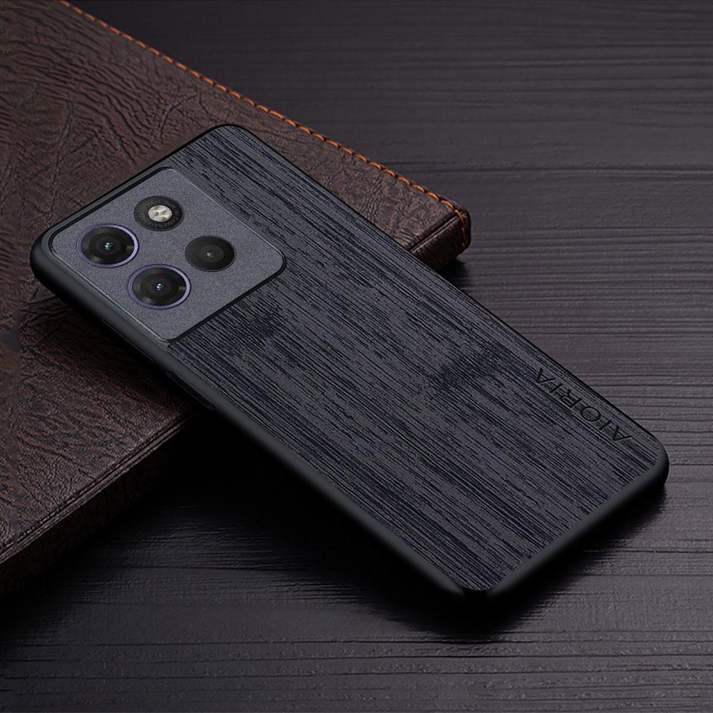 Case for Motorola Moto G77 G37 G17 Straight Wood Grain Faux Leather Phone Cover Funda for Moto G37 Case Capa