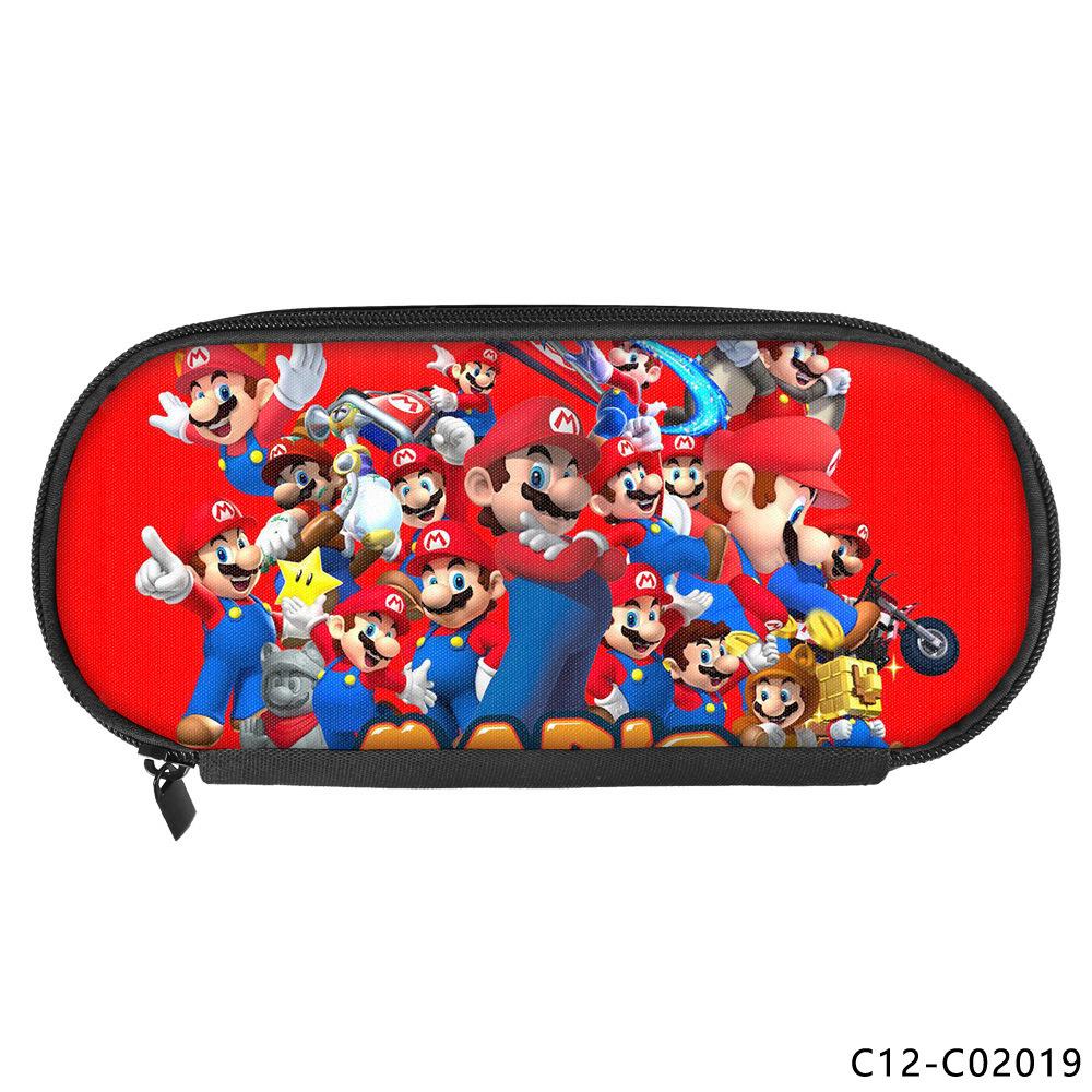 Animation Peripheral Single-layer Children's Pencil Bag Vertical Square Polyester Student Stationery Pencil Bag