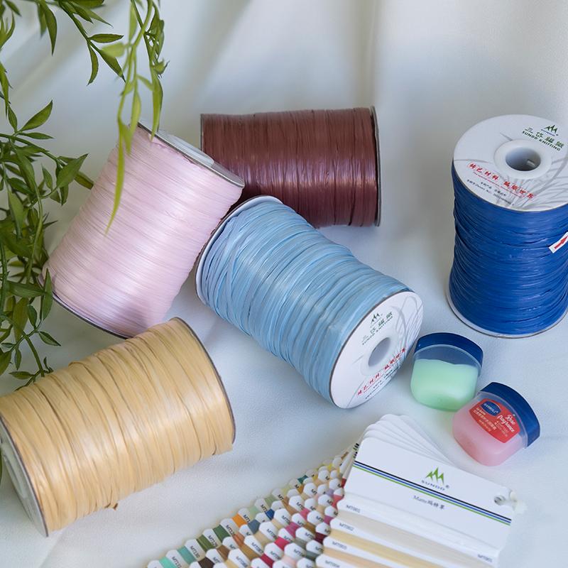 200M/roll Matte Raffia Yarn Plant Fibre Crochet Yarn for DIY Knitting Straw Hat Handbags Hand Knitting Yarn Handcraft