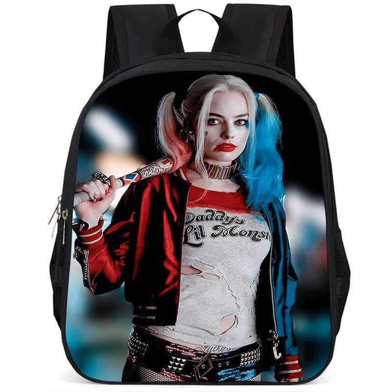 Spacious 15 Inch Harley Quinn Backpack Large Capacity Lightweight Oxford Fabric